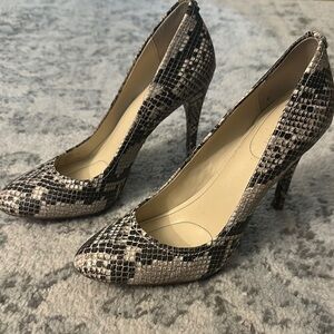 Calvin Klein Snake Print Winnie Pumps
